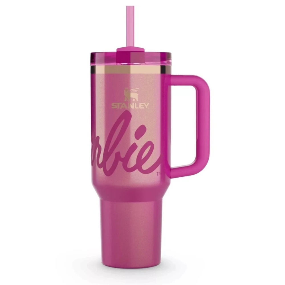 STANLEY Barbie Icon Tumbler 40 oz. New in Box! LIMITED EDITION Pink Shimmer!